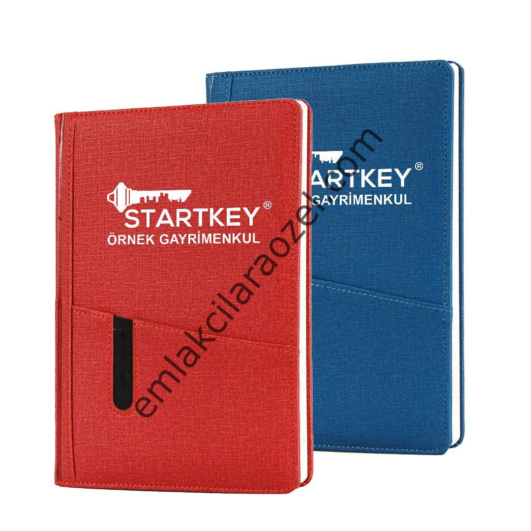 Kart ve Telefon Bölmeli Ajanda -  17 x 24 cm