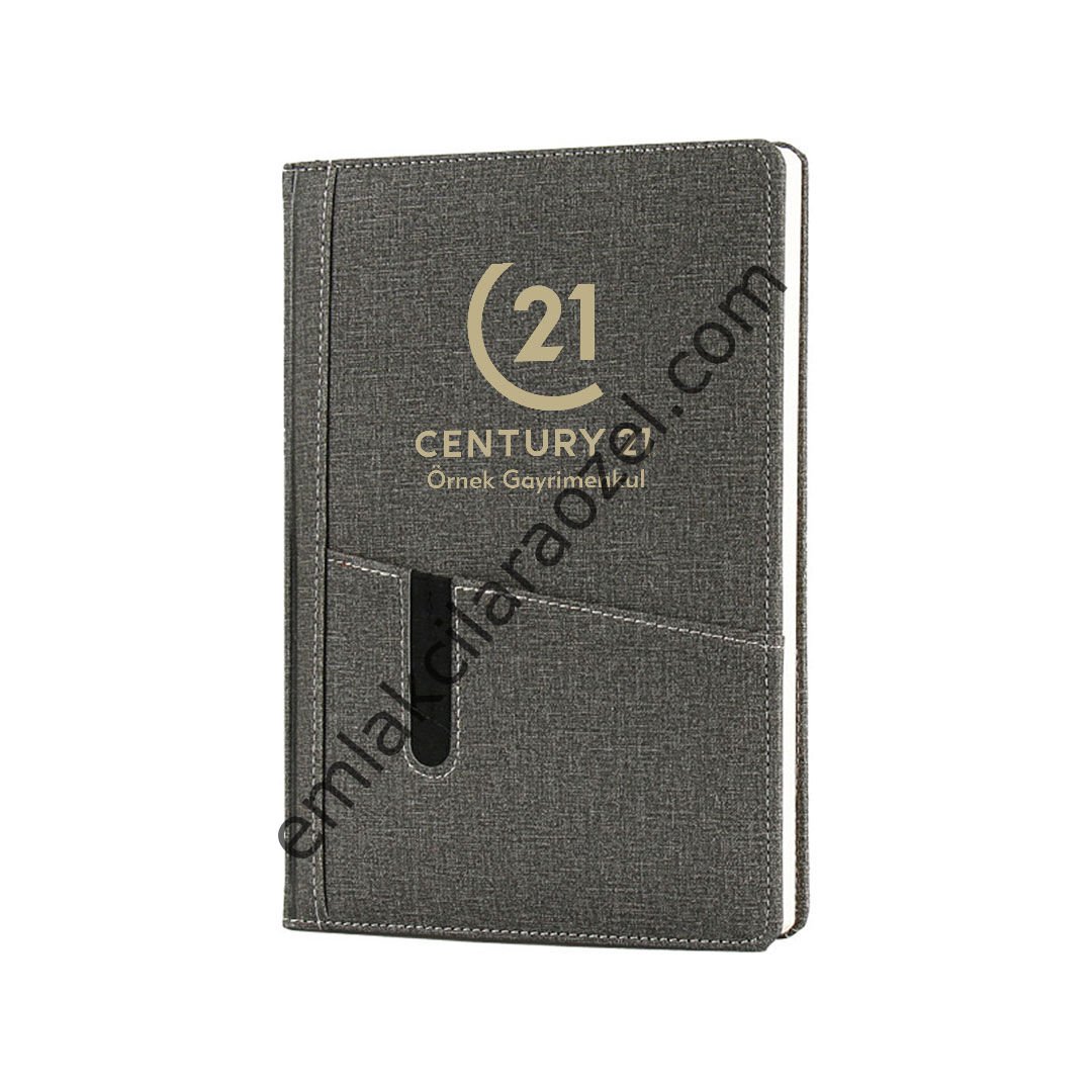 Kart ve Telefon Bölmeli Ajanda -  17 x 24 cm