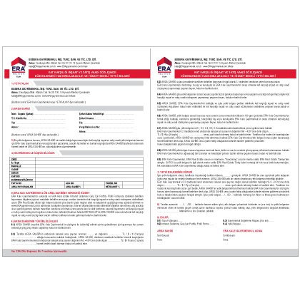 ERA Kat Karşılığı İnşaat ve Satış Vaadi Yetki Belgesi