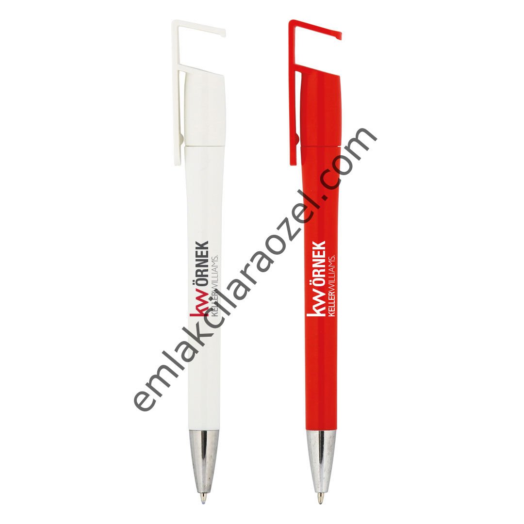 Telefon Tutuculu Plastik Tükenmez Kalem