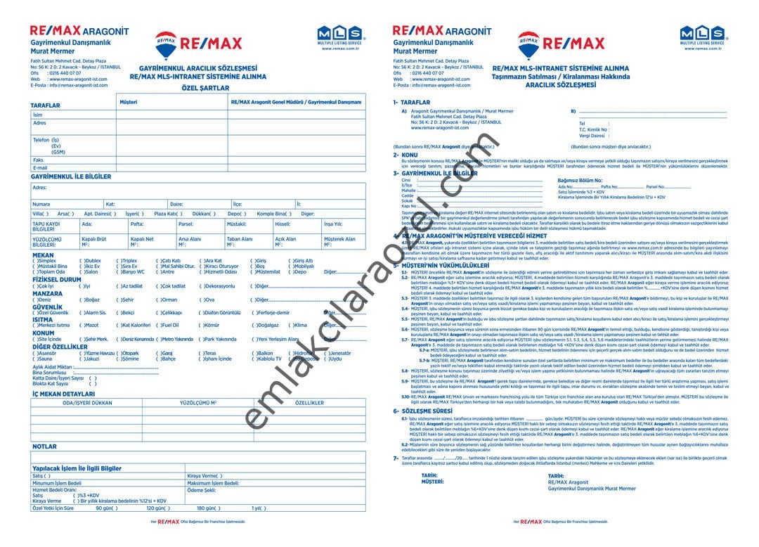 Satılık-Kiralık Yetki Belgesi (A3)
