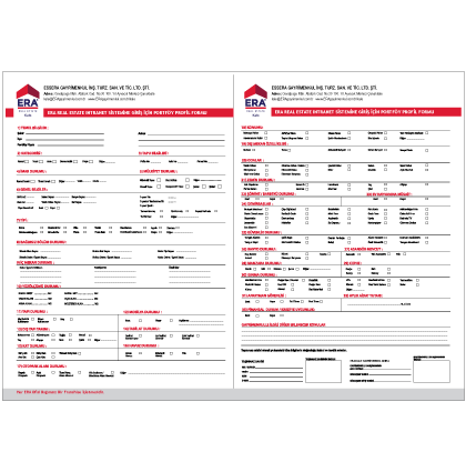 ERA Portföy Profil Formu 10 Cilt (A3)