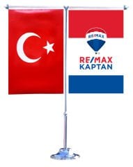 T Model İkili Masa Bayrağı (Minumum 6 Adet)