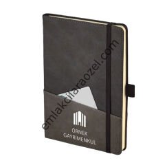 Termo Deri Kalem Tutucu Tarihsiz Defter - 15 x 21 cm