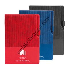 Termo Deri Kalem Tutucu Tarihsiz Defter - 15 x 21 cm