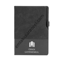 Termo Deri Kalem Tutucu Tarihsiz Defter - 15 x 21 cm