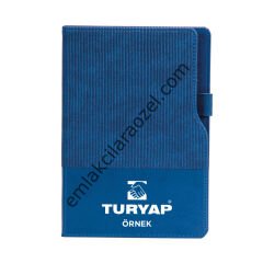 Termo Deri Kalem Tutucu Tarihsiz Defter - 15 x 21 cm