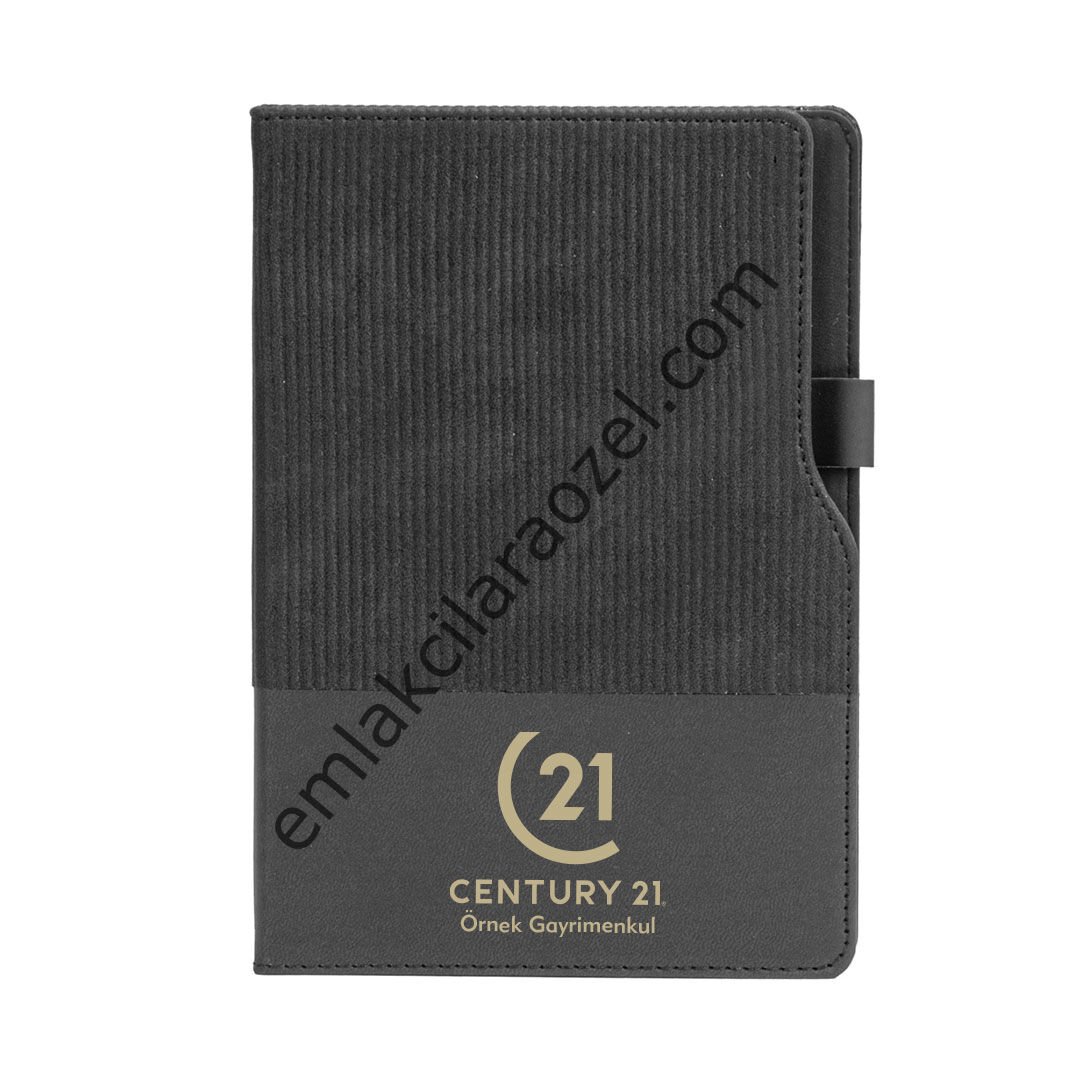 Termo Deri Kalem Tutucu Tarihsiz Defter - 15 x 21 cm