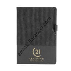 Termo Deri Kalem Tutucu Tarihsiz Defter - 15 x 21 cm