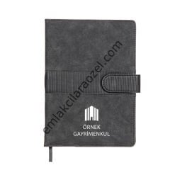 Termo Deri Karton Kılıflı Kalem Tutucu Tarihsiz Defter - 15 x 21 cm