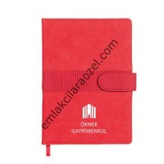 Termo Deri Karton Kılıflı Kalem Tutucu Tarihsiz Defter - 15 x 21 cm