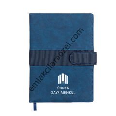 Termo Deri Karton Kılıflı Kalem Tutucu Tarihsiz Defter - 15 x 21 cm