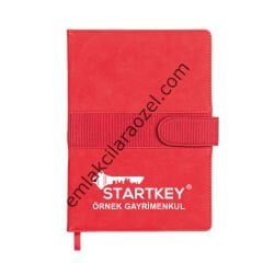 Termo Deri Karton Kılıflı Kalem Tutucu Tarihsiz Defter - 15 x 21 cm