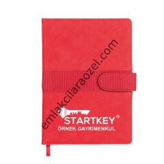Termo Deri Karton Kılıflı Kalem Tutucu Tarihsiz Defter - 15 x 21 cm