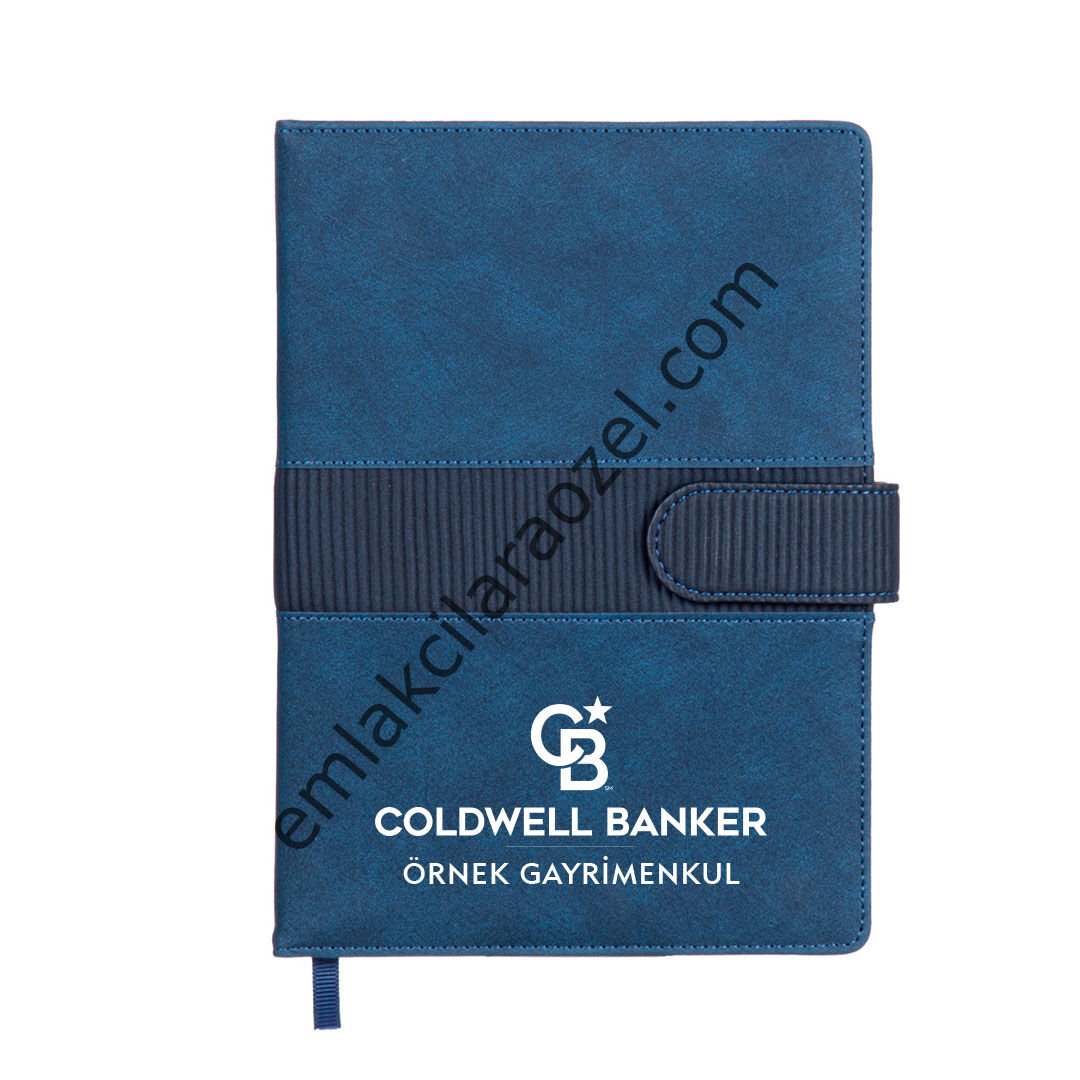 Termo Deri Karton Kılıflı Kalem Tutucu Tarihsiz Defter - 15 x 21 cm