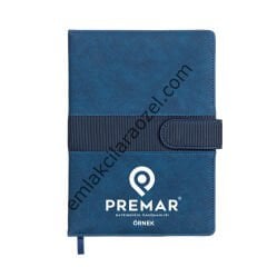 Termo Deri Karton Kılıflı Kalem Tutucu Tarihsiz Defter - 15 x 21 cm