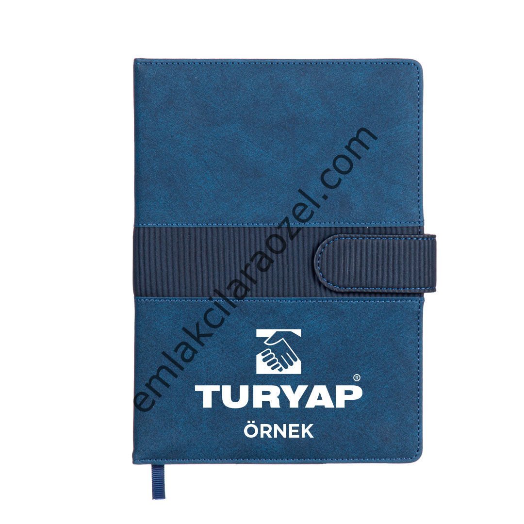 Termo Deri Karton Kılıflı Kalem Tutucu Tarihsiz Defter - 15 x 21 cm