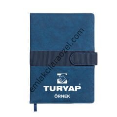 Termo Deri Karton Kılıflı Kalem Tutucu Tarihsiz Defter - 15 x 21 cm