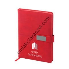 Termo Deri Metal Manyetik Kilit Tarihsiz Defter - 14,5 x 21 cm