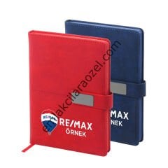 Termo Deri Metal Manyetik Kilit Tarihsiz Defter - 14,5 x 21 cm