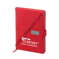 Termo Deri Metal Manyetik Kilit Tarihsiz Defter - 14,5 x 21 cm