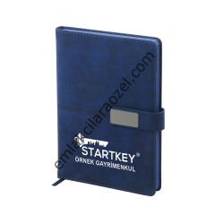 Termo Deri Metal Manyetik Kilit Tarihsiz Defter - 14,5 x 21 cm