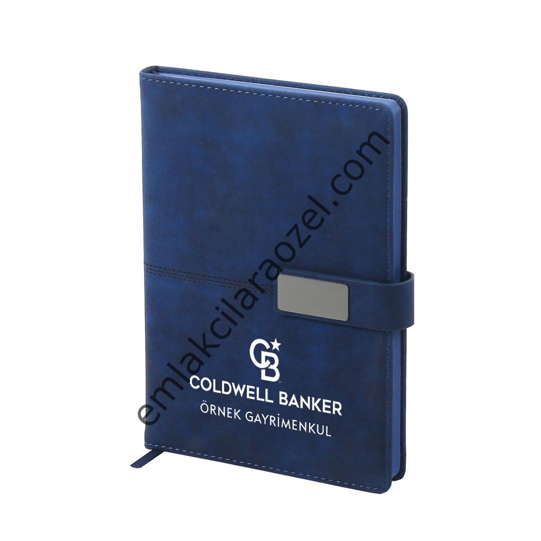 Termo Deri Metal Manyetik Kilit Tarihsiz Defter - 14,5 x 21 cm