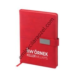 Termo Deri Metal Manyetik Kilit Tarihsiz Defter - 14,5 x 21 cm