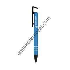 Metal Telefon Tutuculu Tükenmez Kalem