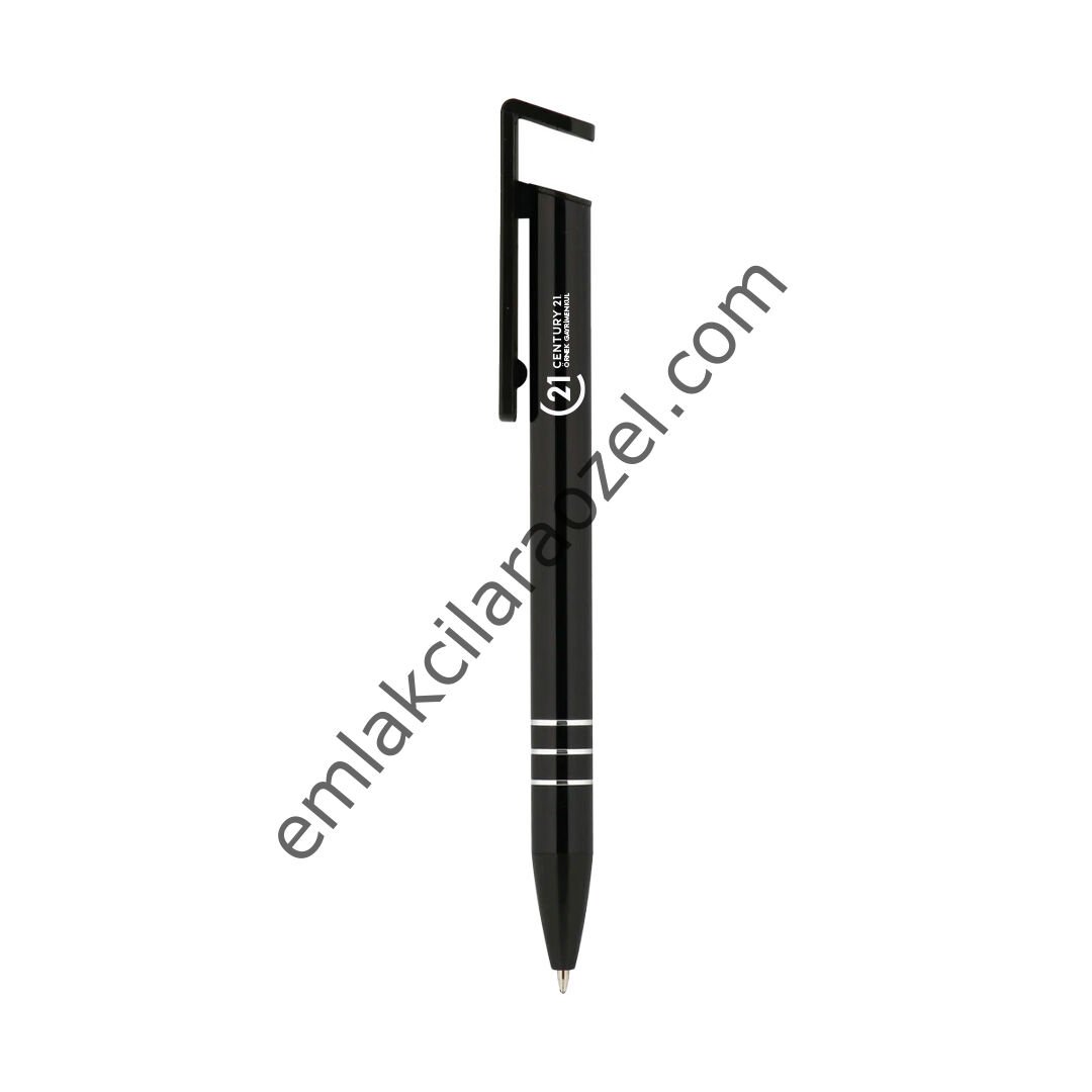 Metal Telefon Tutuculu Tükenmez Kalem