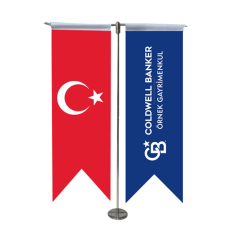 İkili Kırlangıç Masa Bayrağı (Minumum 6 Adet)