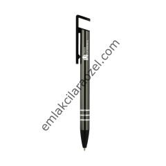 Metal Telefon Tutuculu Tükenmez Kalem