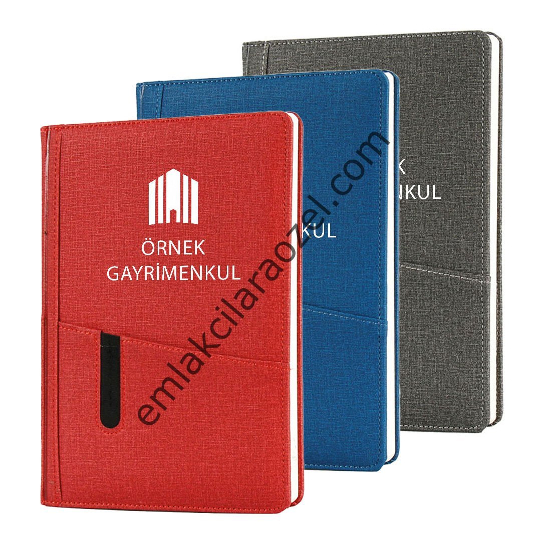 Kart ve Telefon Bölmeli Ajanda -  17 x 24 cm